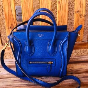 Celine Nano Luggage Blue
